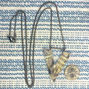 Silver arrow costume jewelry necklace